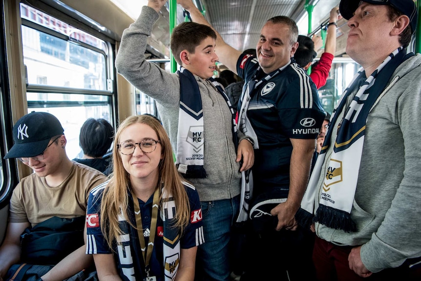 A crowded tram.