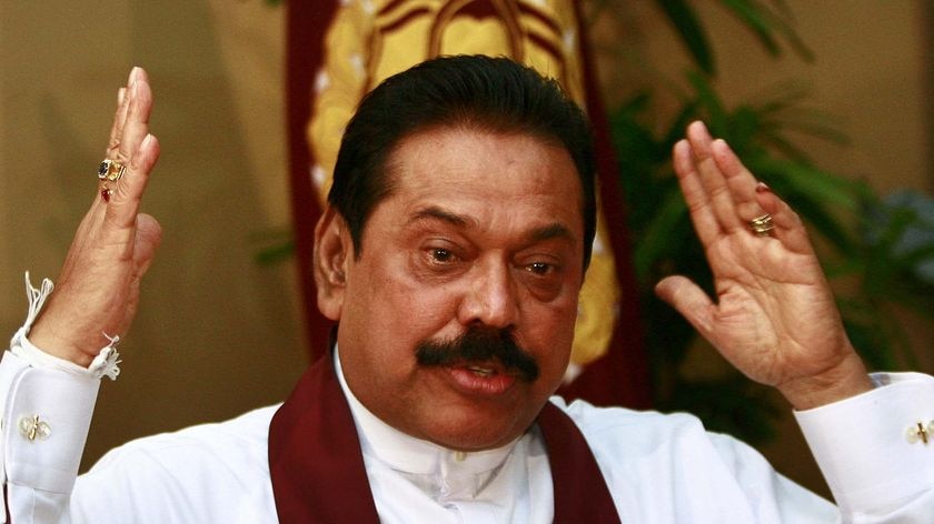 Sri Lanka's President Mahinda Rajapaksa