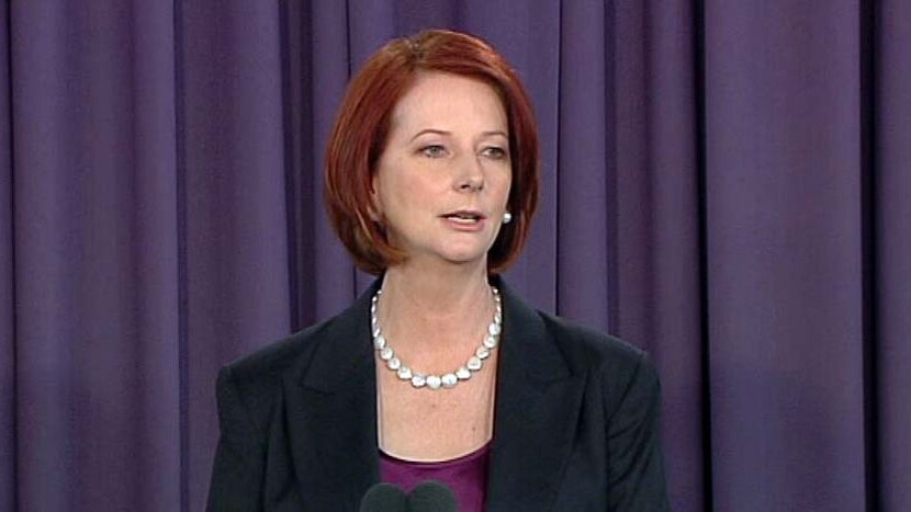 Prime Minister Julia Gillard speaks at the National Press Club