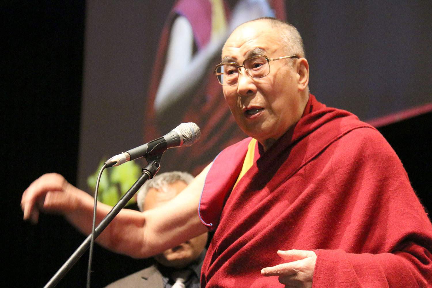 The Dalai Lama told a Brisbane audience his main message was always "love".