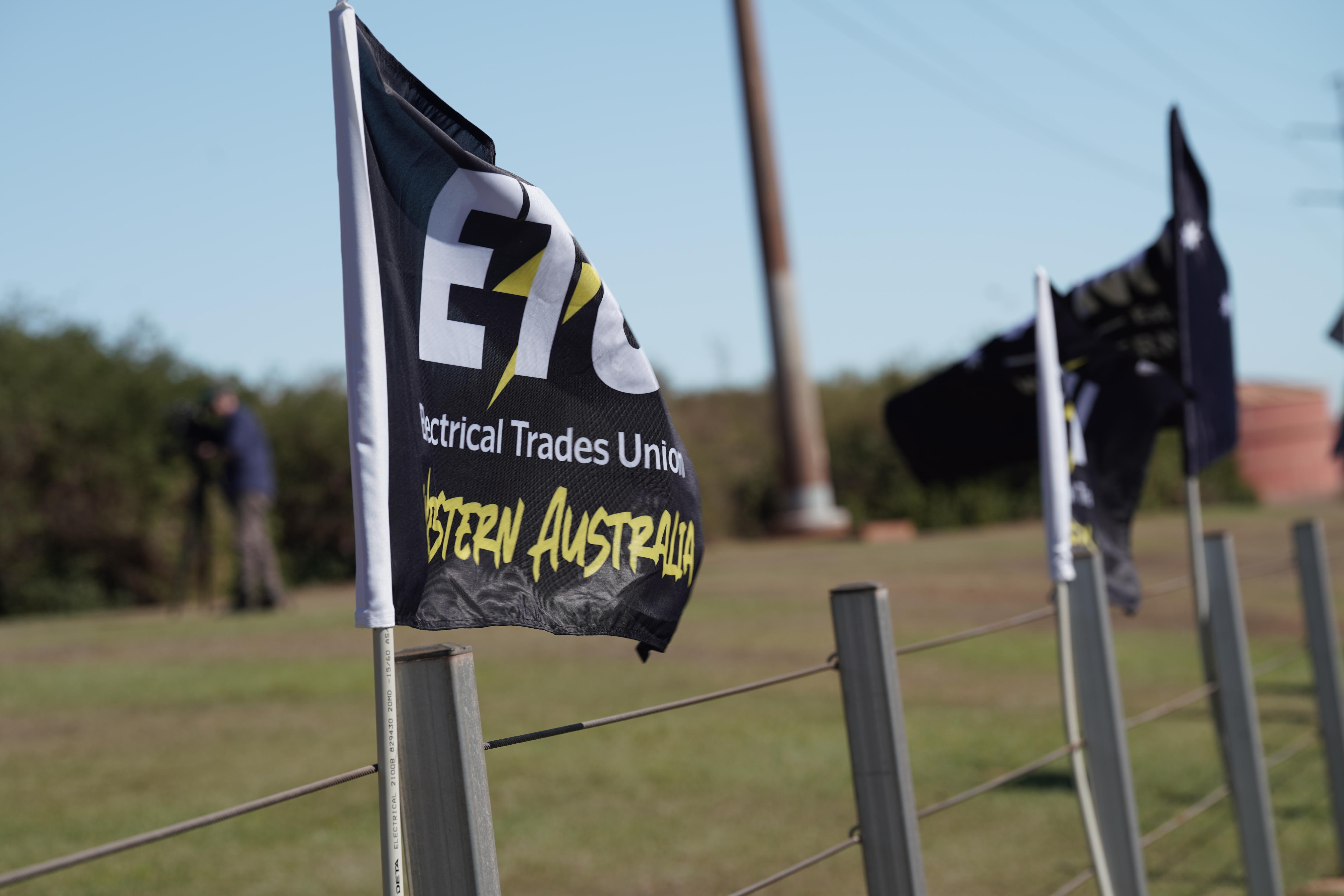 Electrical Trades Union flag.