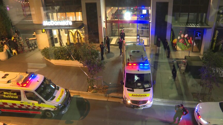 an ambulance outside a building