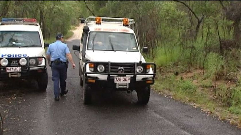 Police at the site where Ida Wilson's body was found