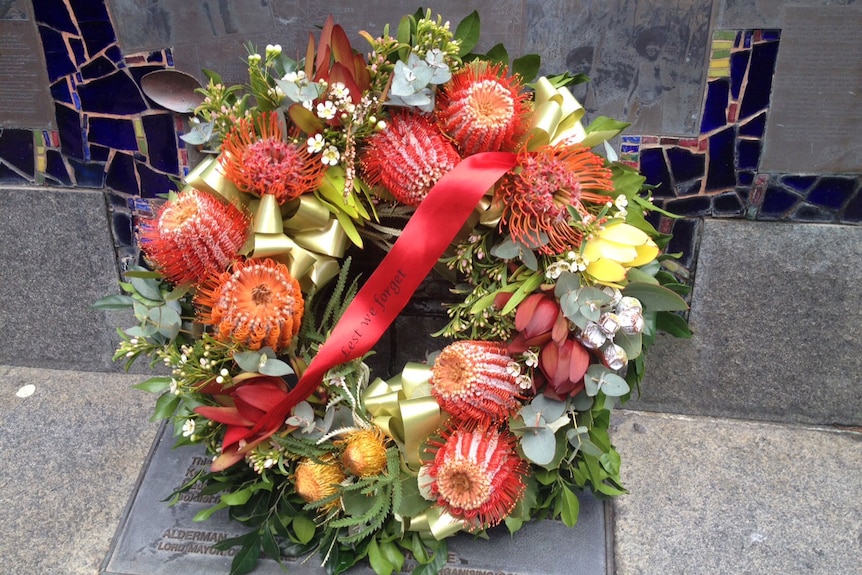 Wreath laid in Brisbane on September 7, 2015,
