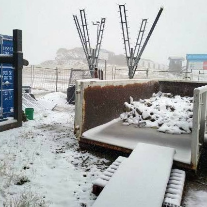 A snow-covered field.