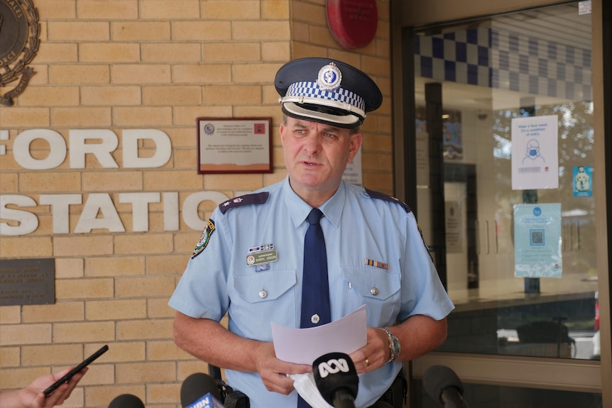 police at press conference