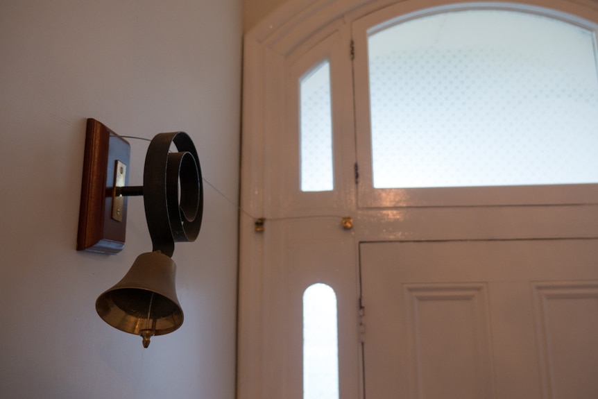 An old servants bell transformed to be the terraces doorbell.