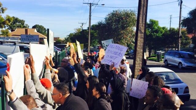Protest outside an Islamic School in South Australia