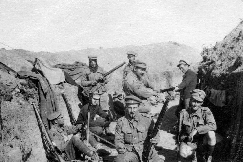 A group of soldiers at Lone Pine, Gallipoli Peninsula