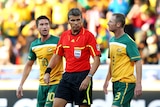 Harry Kewell has slammed the referee's decision to send him off against Ghana.