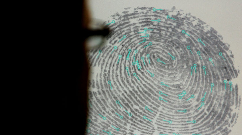 Generic shot of a fingerprint being analysed