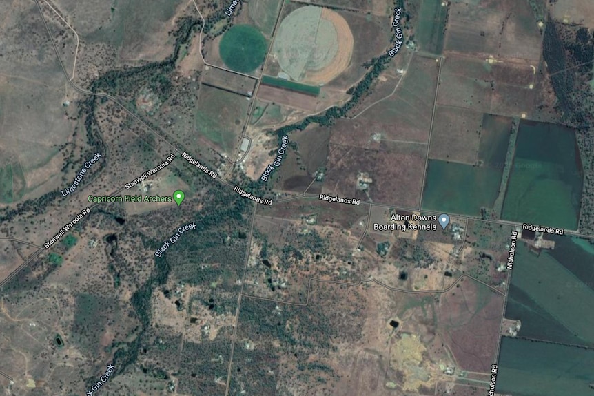 A google maps screenshot of Black Gin Creek at Alton Downs.