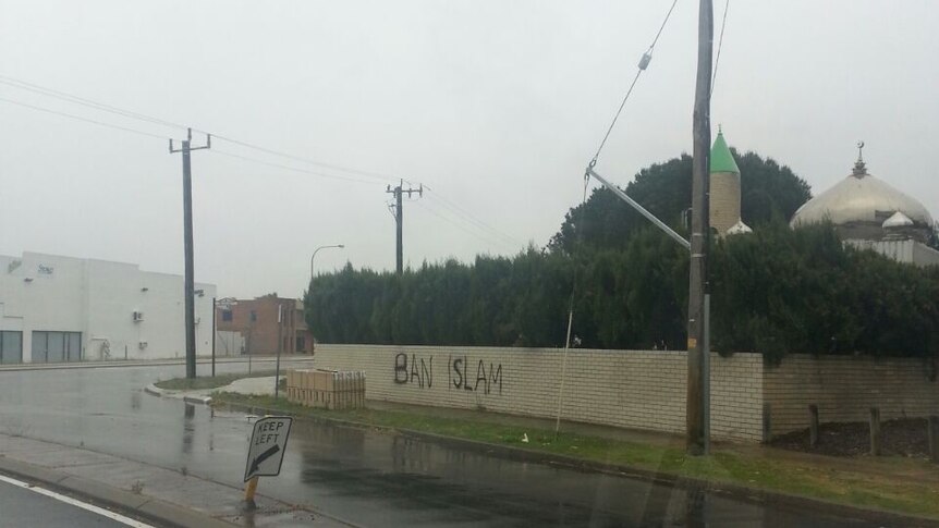 A mosque has been vandalised with anti-Islamic graffiti in Perth.
