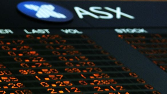 Share prices light up the Australian Securities Exchange (ASX) board in Sydney in August, 2007.