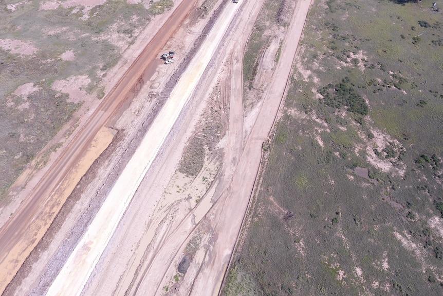 A rail line construction project in regional Queensland