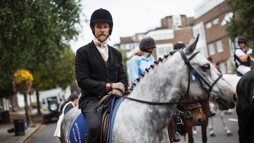 A rider takes part in the Hyde Park Horseman's Sunday