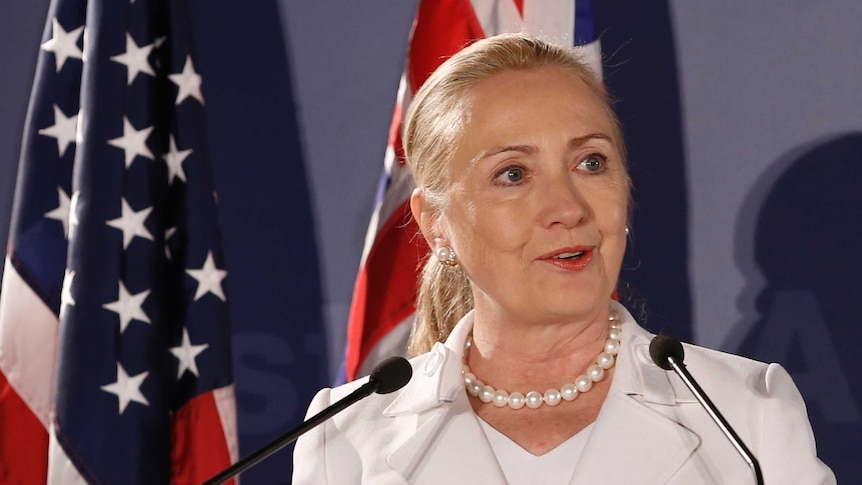 Hillary Clinton speaks at think-tank launch in Perth