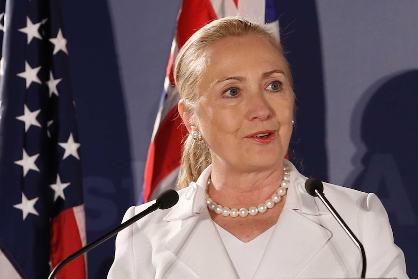 Hillary Clinton speaks at think-tank launch in Perth