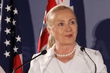 Hilary Clinton speaks at think-tank launch in Perth