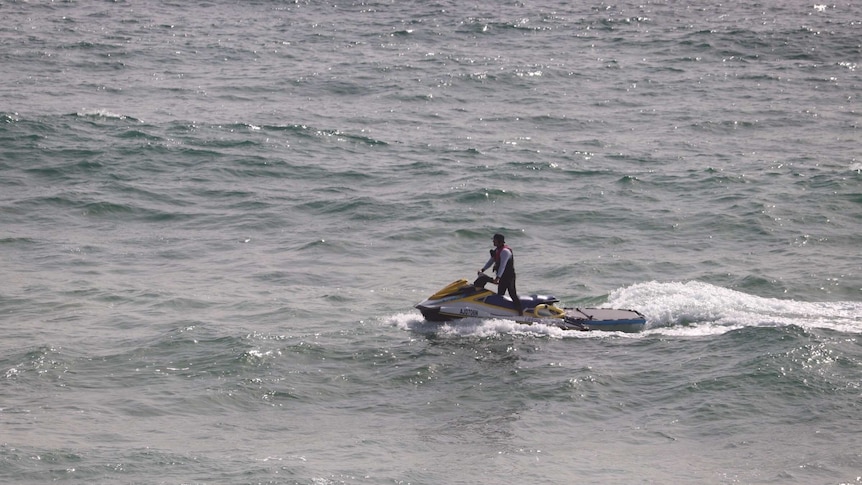 Jet-skis have been scouring Mullaway Beach looking for a missing backpacker