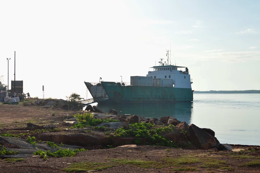 Barges play a vital role in the delivery of freight to Numbulwar during the wet season and they are set to receive improved landing access as part of the freight hub development.
