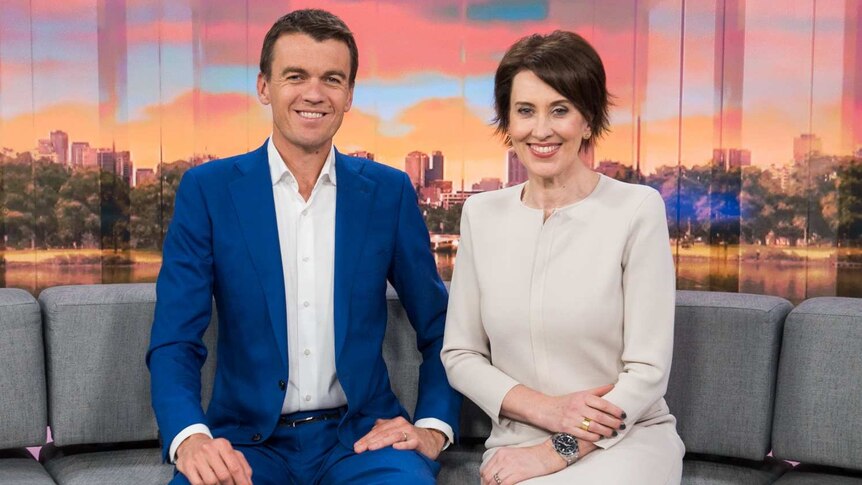 ABC News Breakfast presenters Michael Rowland and Virginia Trioli