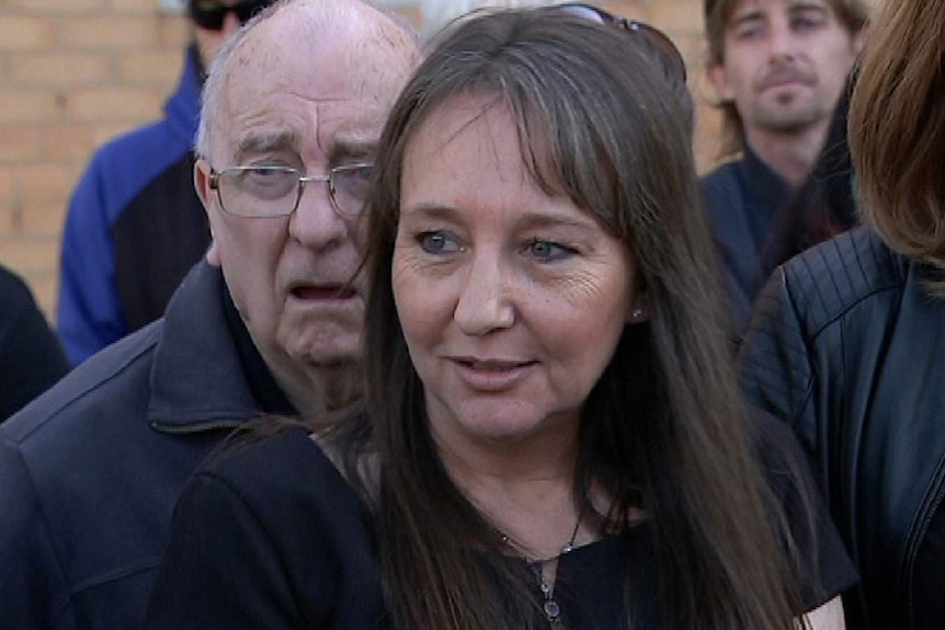 Jenny Hallam outside court.