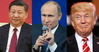 Xi Jinping, Vladimir Putin and Donald Trump.