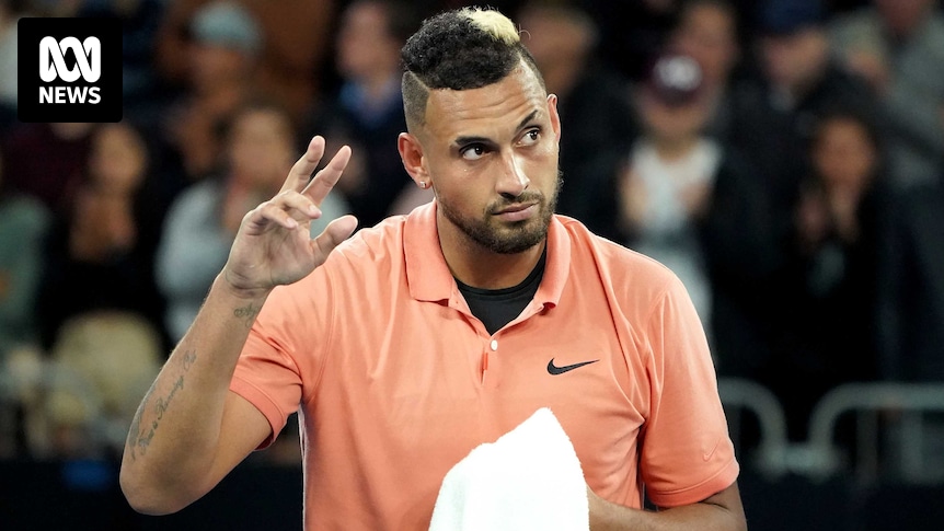 Nick Kyrgios got called for a time violation, and responded by mimicking Rafael Nadal
