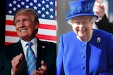 Composite of Donald Trump and Queen Elizabeth II