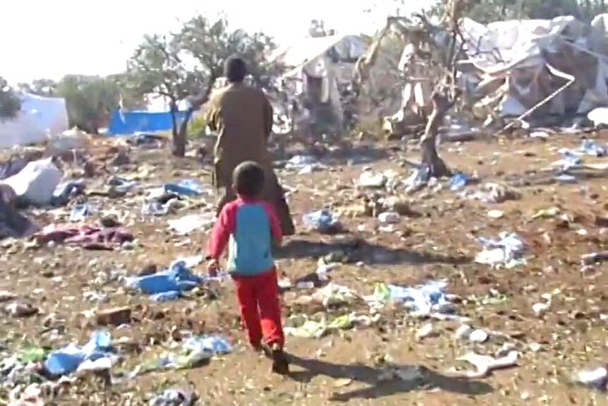 Refugee camp aftermath