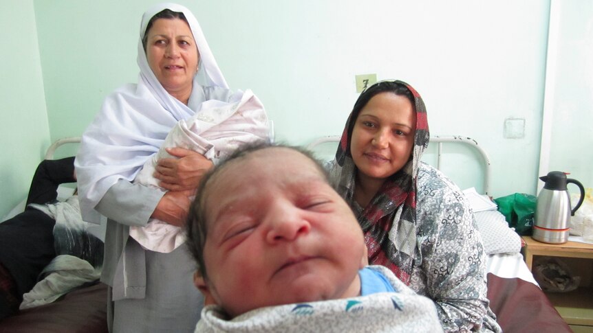 Newborn girl in Afghanistan