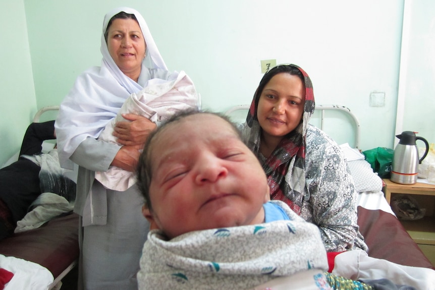 Newborn girl in Afghanistan