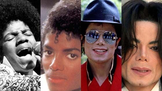 Pop star Michael Jackson in the 70s, 80s, 90s and 2000s