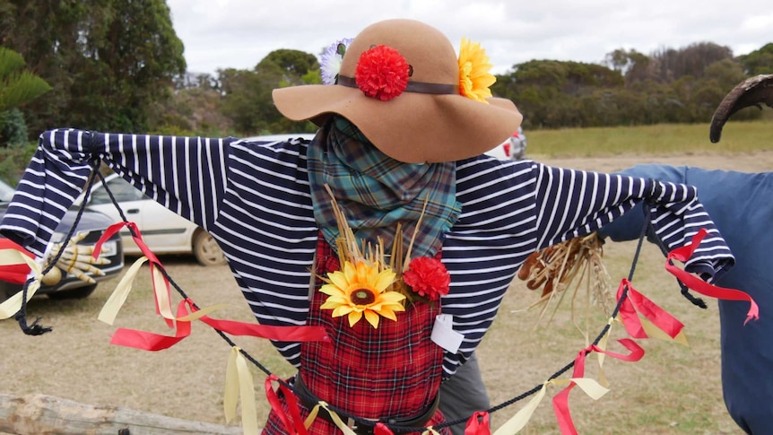 Colourful creations in the more traditional scarecrow form