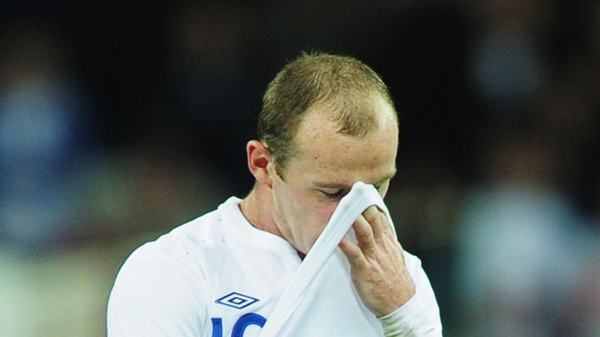 Rooney shows his frustration against Montenegro
