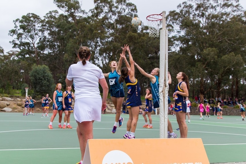 Junior netball players