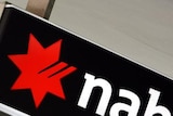 National Australia Bank signage is displayed in central Sydney