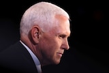 U.S. Vice President Mike Pence takes part in the 2020 vice presidential debate