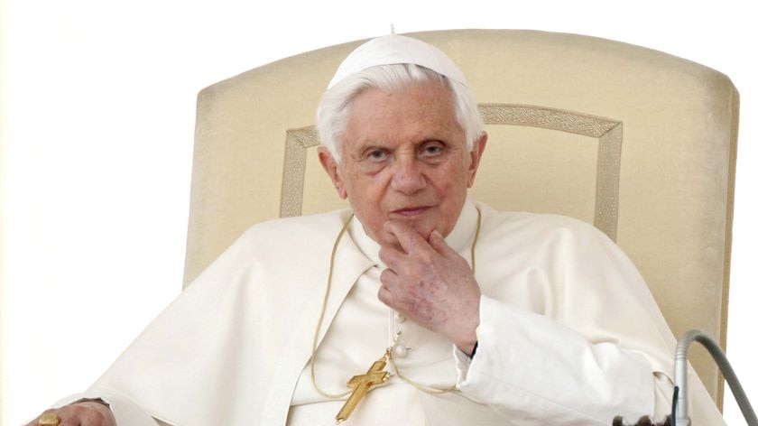 Pope Benedict leads his weekly audience