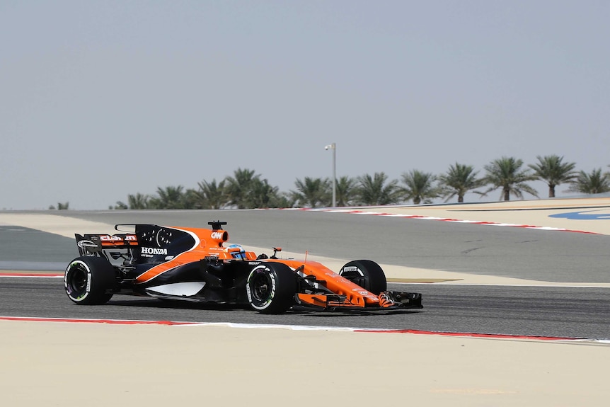 Fernando Alonso at Bahrain practice