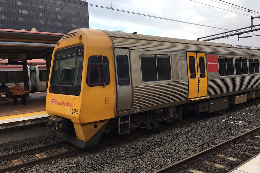 Queensland Rail a train pulls into Roma Street station in Brisbane