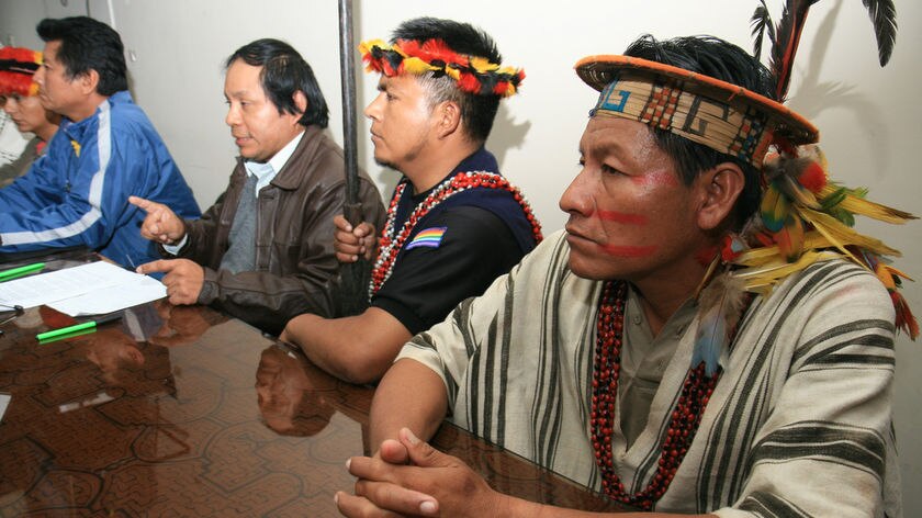 Peru's Indigenous hold press conference