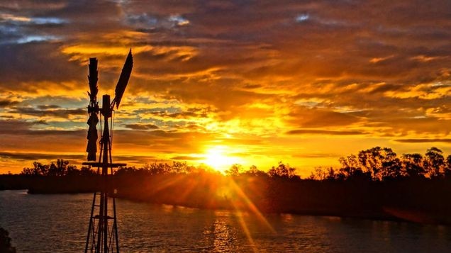 Sunset at Loxton in SA Riverland