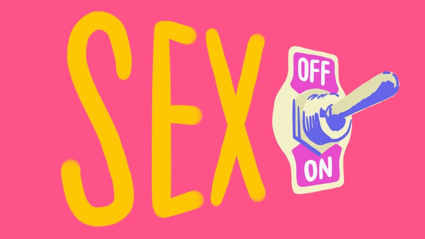 The words sex spelled out with an on and off switch