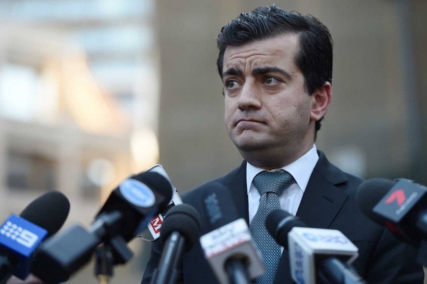 Sam Dastyari fronts the media