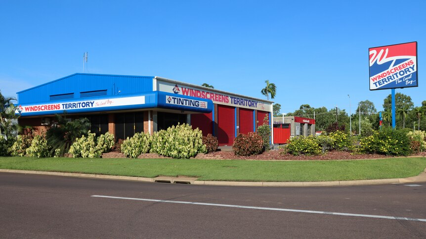 The outside of Darwin business Windscreens Territory on a sunny day.