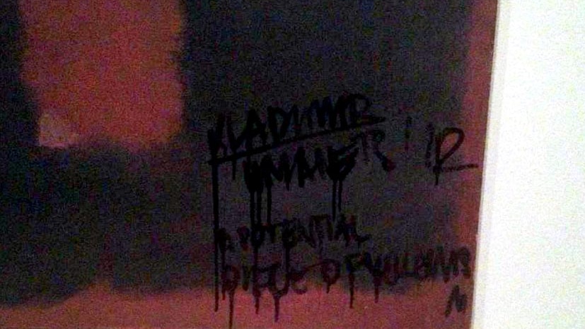 A man has been arrested after this Mark Rothko painting was defaced.