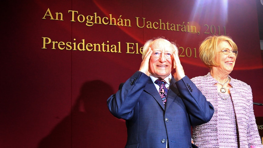 Michael D Higgins celebrates Ireland election win