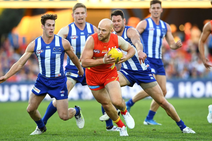 Suns player Gary Ablett during the round 15 AFL match between the Gold Coast Suns and the North Melbourne Kangaroos.